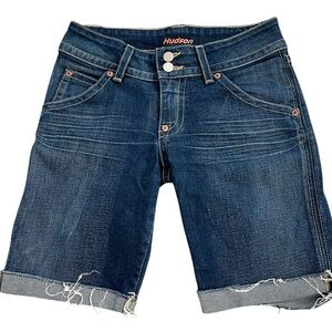 Vintage Hudson Jeans Women's Blue Denim Shorts Size 28